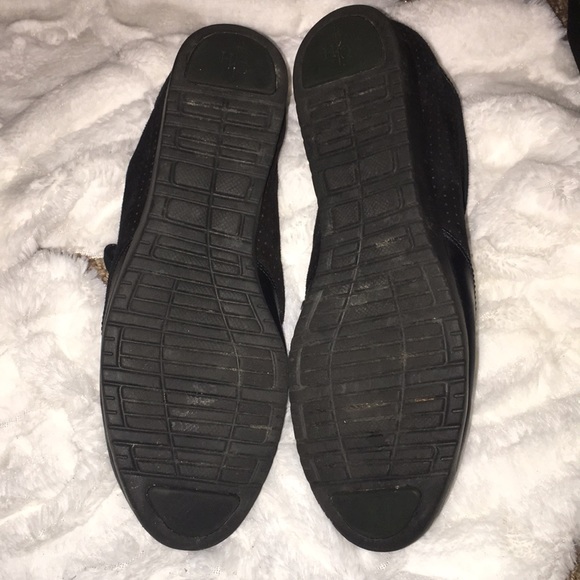 Sz 8 Cole Haan black perforated suede loafer - Picture 4 of 4